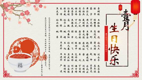 【生日祝福】恭祝1月生日的員工生日快樂！