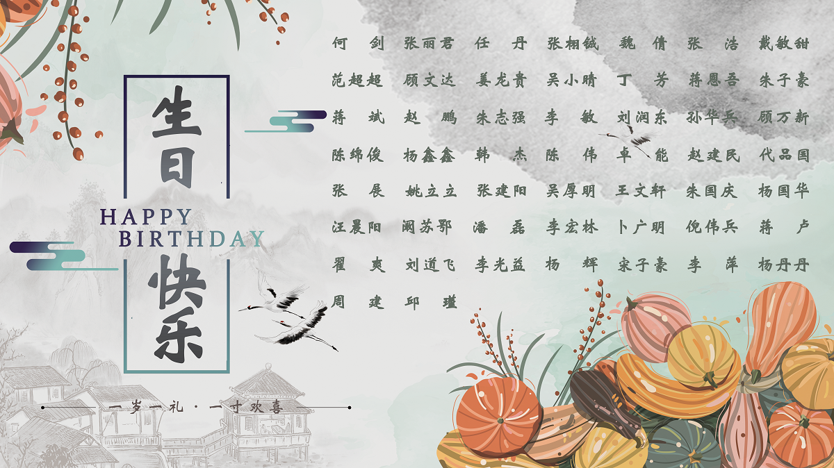 【生日祝?！抗ё?0月生日的員工生日快樂！